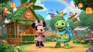 Minnie Mouse&rsquo;s Jungle Pizza Party 🍕🐢 | The Techie Turtle Delivery Adventure in the Jungle
