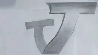 Very Easy How To Drawing 3D Floating Letter