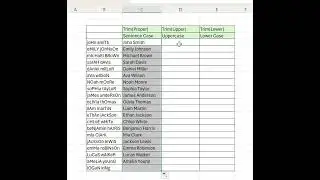 Excel TRIM PROPER UPPER Formula Tutorial Clean Text Fix Name Formatting Fast and Easy Guide