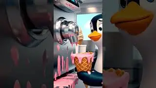 Penguin's Ice Cream Truck! 🐧🍦 Summer Song for Kids #Shorts #3danimation #kids #cocomelon #kidssongs