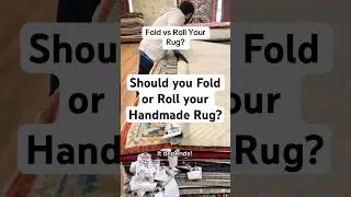 Fold or roll? 🤔 Handmade rugs need proper care when storing or transporting. #handknottedrugs