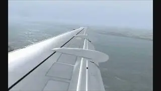 Canadian Xpress Fokker F100-650 Landing Runway 06 Qu&eacute;bec (CYQB)
