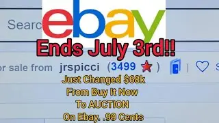 Just Changed $68,000 worth of Fixed Price Listing to AUCTION on Ebay Starting @ .99cents! Please Bid