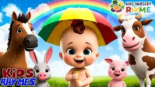 Cute Baby Cartoon in 3D| Drip drop, drip drop, rain comes down, song#NurseryRhyme#animation #cartoon
