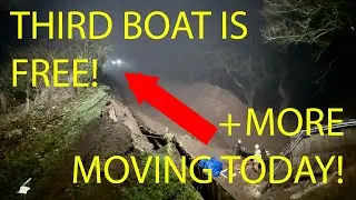 Whitchurch Canal Breach Update, Third Boat Winched + Todays Update With Commentary (16th January)