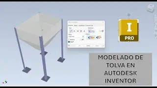 Tolva Modelada y Ensamblada en Inventor - Ejercicio para principiantes.