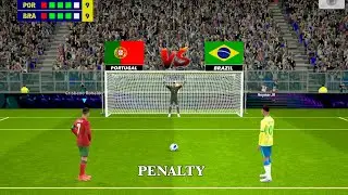 Brazil vs Portugal Penalty Kick 🔥| Cristiano Ronaldo vs Neymar Jr 🔥