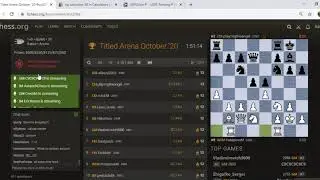 Lichess Titled Arena Bullet chess October 24, 2020