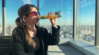 Sunset Beer at Rooftop Bar with City View