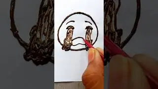 How To Draw Loudly Crying Face Emoji😭Easy#short#shorts#shortsfeed#youtubeshorts#viral#tiktok#youtube