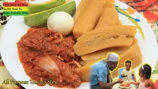 All-Purpose Ghanaian Tomato Stew with Boiled Plantain // Easy Guide how to prepare