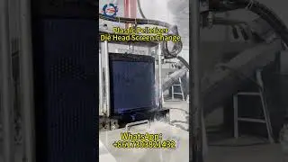 Plastic Pelletizer Die Head Screen Change #plasticrecyclingmachine