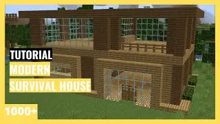 MINECRAFT MODERN SURVIVAL HOUSE TUTORIAL | 1000+ BLOCKS