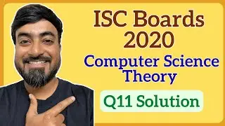 Class XII 2020 ISC Computer Science Paper-1 Q-11 Solved | Java | Inheritance & Interface
