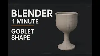 Make a 3D Goblet in 1 Minute! Blender Tutorial (Screw Modifier) | 一分鐘快速建模挑戰 (高腳杯)