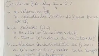 &Eacute;tude de fonction polyn&ocirc;me et fonctions logarithme 