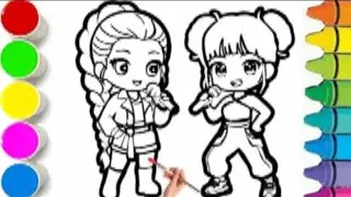 How To Draw KPOP DEMON HUNTERS Rumi, Mira, Zoey Elemental Fashion | Easy Step By Step Tutorial