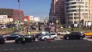 Russian football hooligans fights - CSKA fans vs Spartak fans before derby