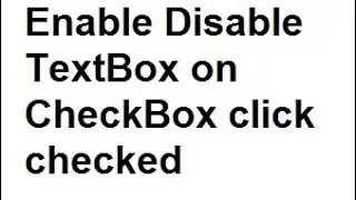 Enable Disable TextBox on CheckBox click checked unchecked using jQuery
