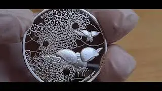 Le Grand Mint  Lady Bird Entoma Ultra High Relief 1oz Silver Bullion Proof 2024 Coin