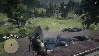 the women on the roof - Red Dead 2 gameplay