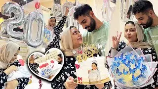 عملتلها اكبر مفاجئه في عيد ميلادها ال 20💙🎉رد فعلها صدمه😳مؤثر جدا 🥺♥️♥️