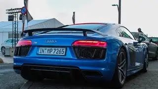 NEW Audi R8 V10 Revs , acceleration @ Zoute GP Knokke 2015