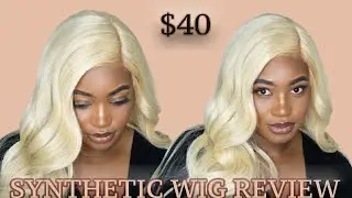 OUTRE BOMB SYNTHETIC LACE FRONT WIG |HAIR SO FLY|KIMANI SYNTHETIC REVIEW |BLONDE HAIR ON BLACK WOMEN