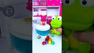 ASMR Распаковка набора игрушек для ванны Pororo и Pinkfong | Увлекательная игра с игрушками Subeo...
