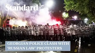 Georgian police deploy tear gas to disperse &lsquo;Russian law&rsquo; protests