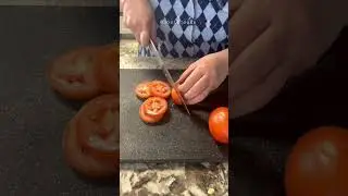 ASMR Cutting tomatoes sounds #satisfying #tomato #viralvideo  #asmr #shorts