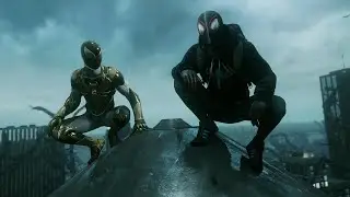 Miles Shows Peter His Black And Blue Bodega Cat Suit - Spider-Man 2
