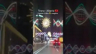Tirana con addobbi di natale #shorts #tirana #addobbi #albania #notte