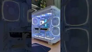 Beautiful full white build #montech King 👑 95 PRO and RTX Msi Gaming Trio 5070ti -#custompc #gaming
