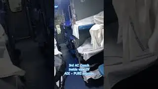 3rd AC Coach Inside View of ADI PURI Express #shorts #3rdaccoach
