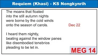 REQUIEM POEM MEG 14 IGNOU  by KS Nongkynrih