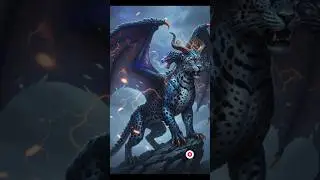 Fusion: Dragon and Leopard Hybrid | Powerful Fantasy Creature Concept #hybrid #monster #ytshorts