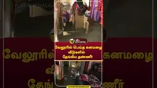 வேலூரில் பெய்த கனமழை; வீடுகளில் தேங்கிய தண்ணீர்    #shorts #vellore