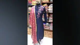 Chanderi kurti with EMB