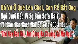 Bố Vợ Lên Chơi, Con Rể Bắt Ngủ Dưới Bếp Vì Sợ Bẩn Sofa Da Ý 200Tr, Tôi Rạch Nát Sofa: Bẩn Rồi Thì Bỏ