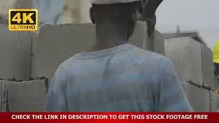 LABOUR 4K Stock Videos - No Copyrights ! FREE STOCK FOOTAGE ! blue-collar workers from Guinea