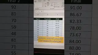 How to Use Scenario manager in Excel #excel #shortvideo #shorts #reels #tranding #vairalvideo #fb