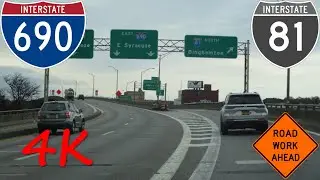 ⁴ᴷ Syracuse, NY Central Interchange (I-690 EB/I-81) [2025 Community Grid Project Update] [4K VIDEO]