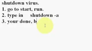 How to stop a shutdown virus quickly.