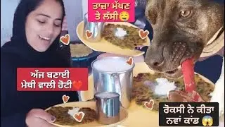 Methi vaali roti nal makhn te lassi🤤❤️@Simsim star