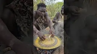Primitive Cooking Without Modern Tools #Hadzabe #PrimitiveCooking #WildFood #shortsfeed