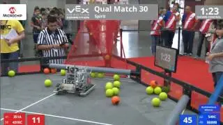 VEX Worlds 2016 - VRC Middle School - Spirit - Qual 30 (351A 4318C) 24 vs 204 (549C 8609B)