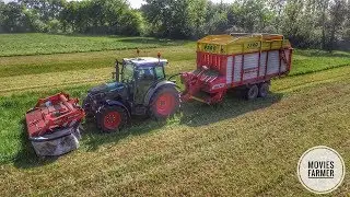 Affouragement en vert |Fendt210/Faucheuse Kuhn/Autochargeuse Pottinger|