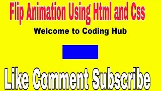 Flip Animation Using Html and Css | Css Animation | Animation in Css