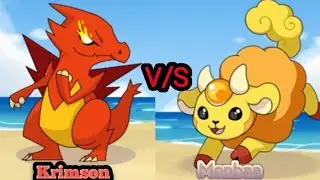 Krimson VS Monbaa full fight on Dynamons world new world, new update.